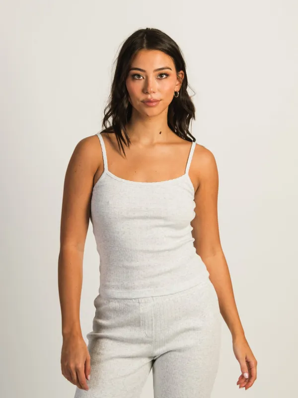 HARLOW PAYTON POINTELLE MELANGE TANK - CLOUD sold by Boathouse