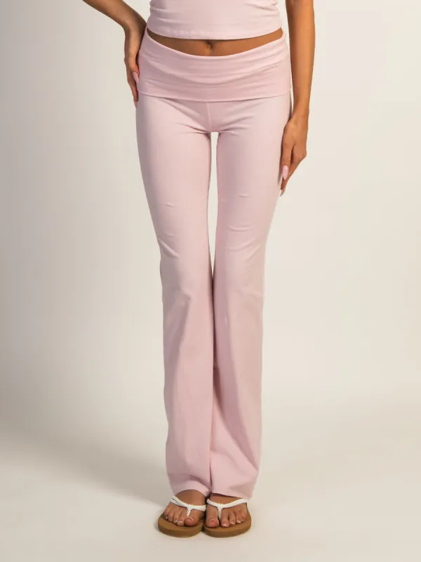 HARLOW GIA FOLDOVER PANT - LIGHT PINK sold by Boathouse