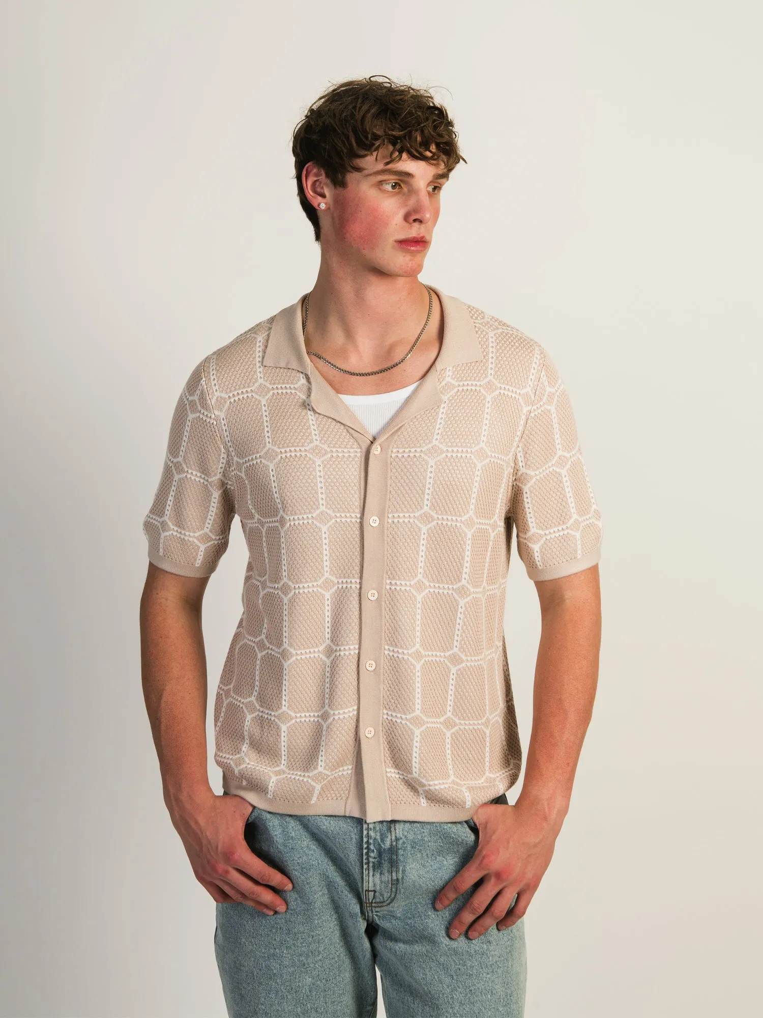KOLBY KNIT SHIRT - PEBBLE sold by Boathouse product image thumbnail 2