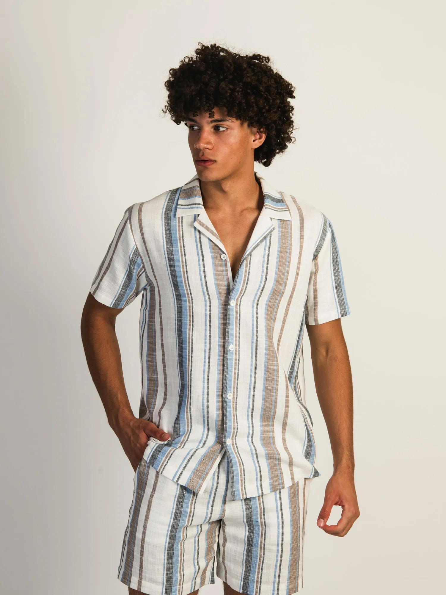KOLBY STRIPE SHIRT - BLUE sold by Boathouse product image thumbnail 2