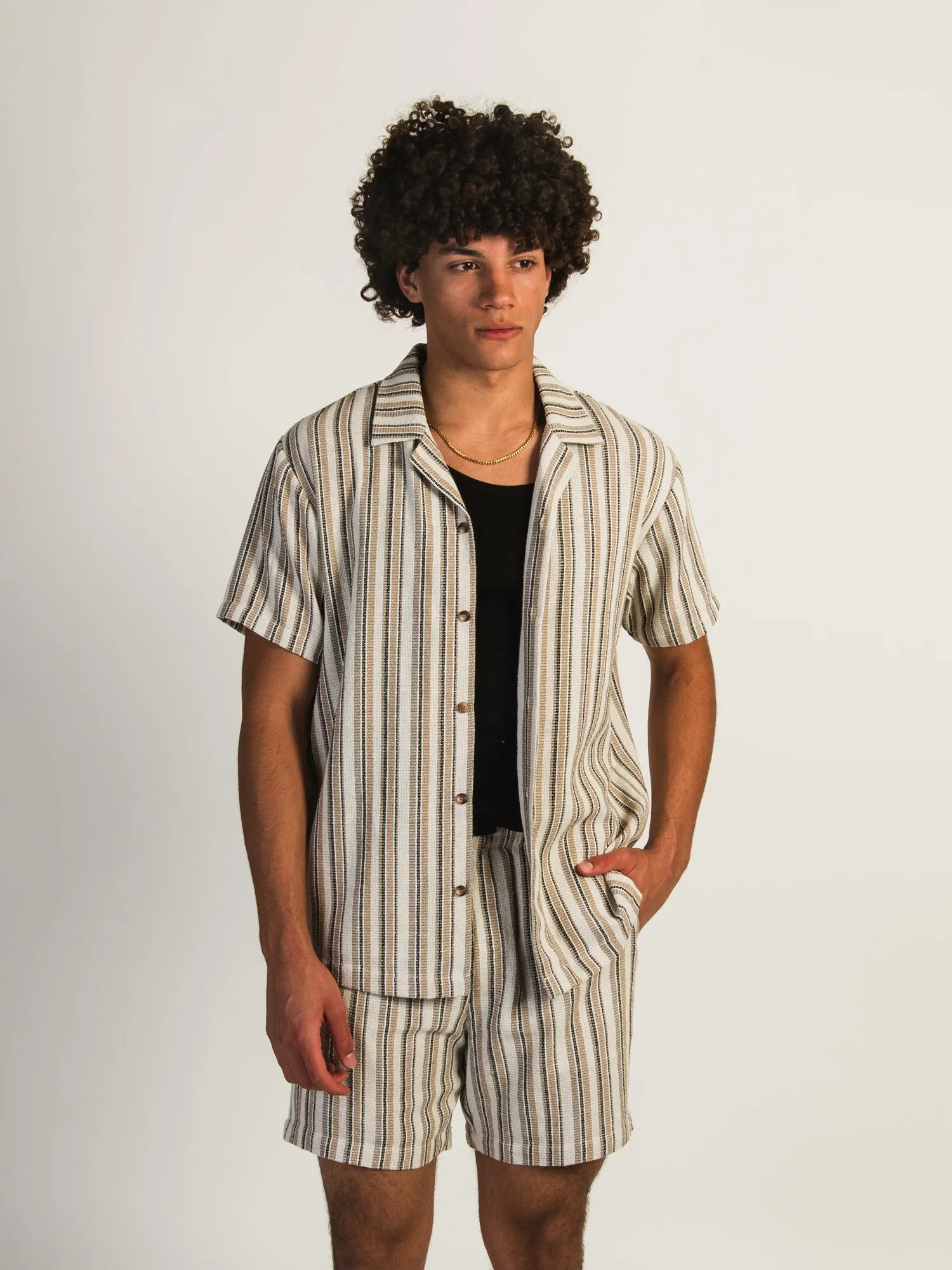 KOLBY STRIPE SHIRT - CREAM sold by Boathouse product image thumbnail 2