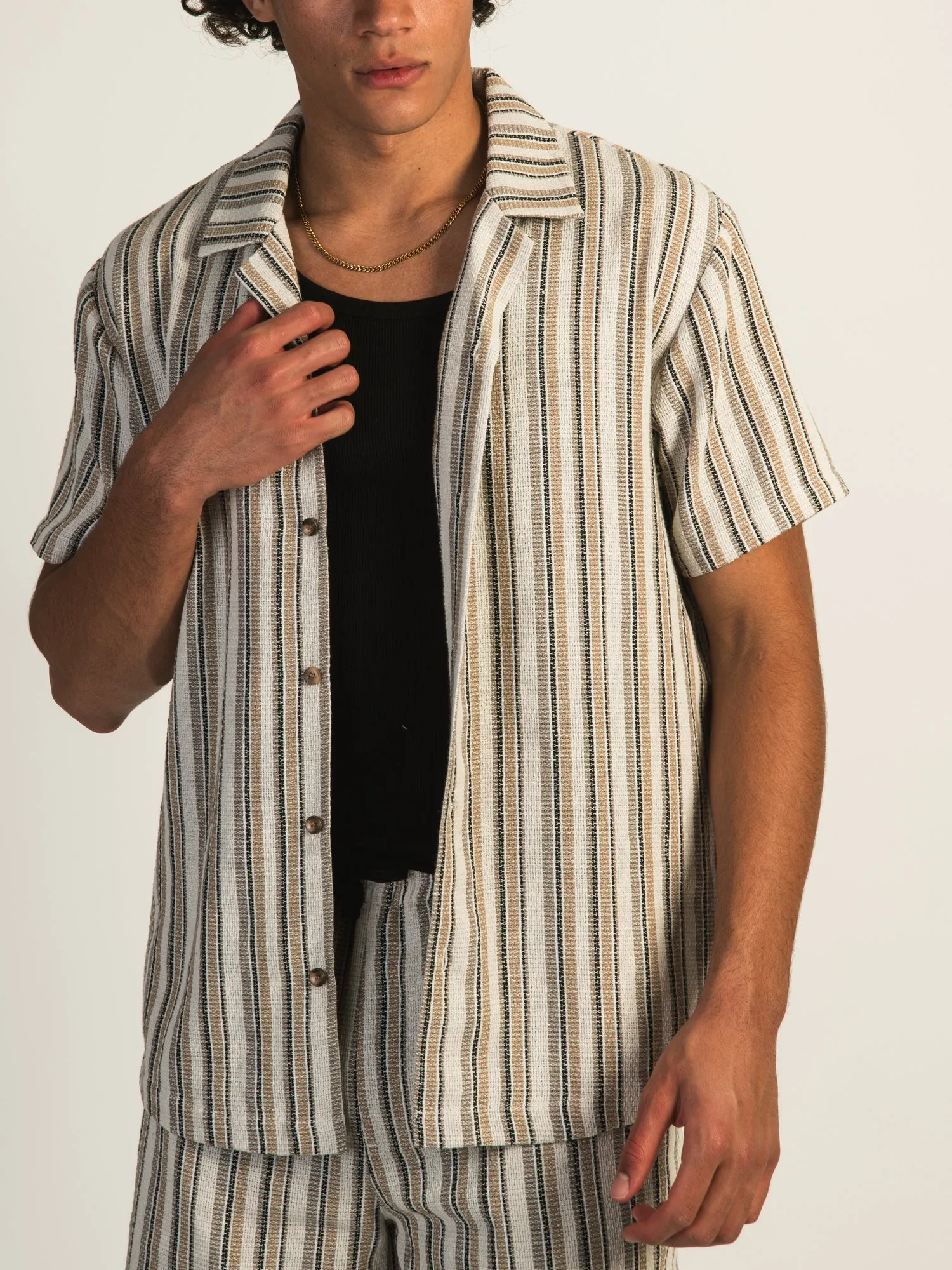 KOLBY STRIPE SHIRT - CREAM sold by Boathouse product image thumbnail 3