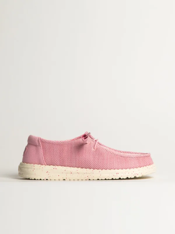 WOMENS HEYDUDE WENDY STRETCH SOX SNEAKER - ROSETTE sold by Boathouse