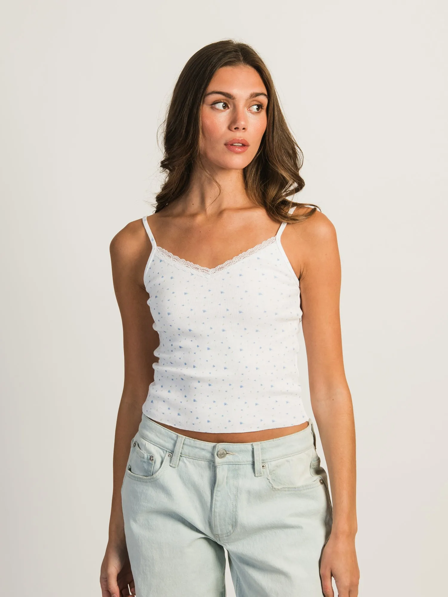 HARLOW ISLA PRINT TANK - WHITE/BLUE sold by Boathouse