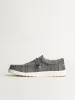 MENS HEYDUDE WALLY STRETCH SOX SLIP-ON - GREY sold by Boathouse