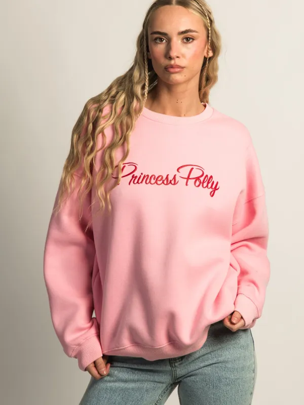 PRINCESS POLLY CURSIVE TEXT CREWNECK sold by Boathouse