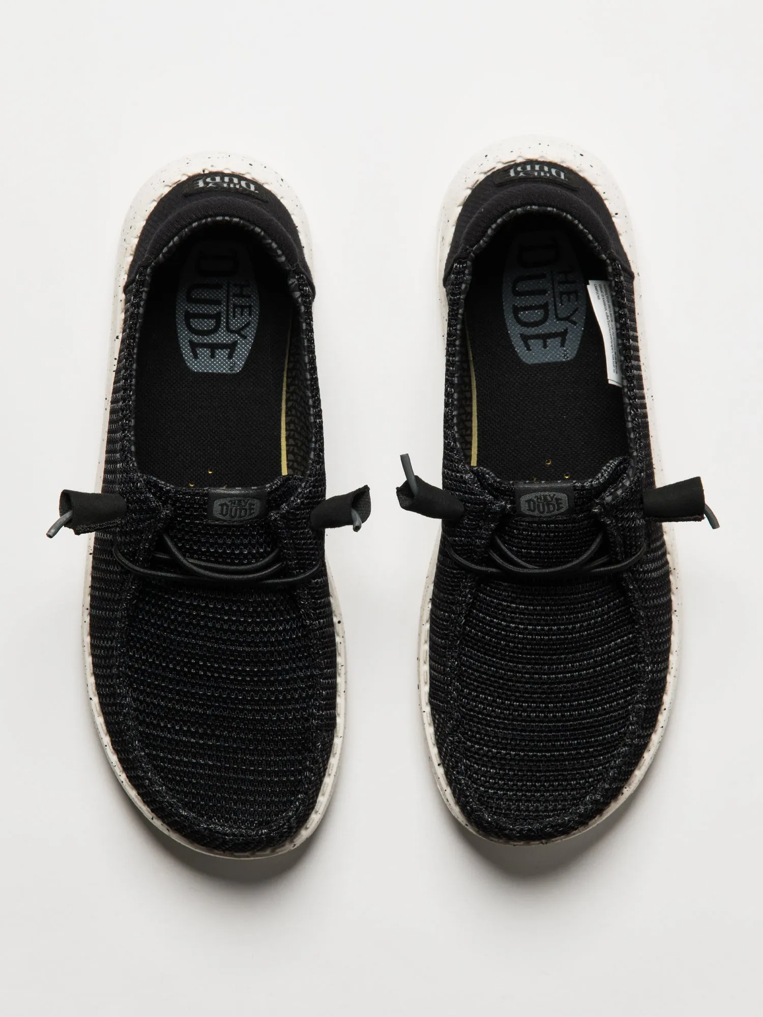 WOMENS HEYDUDE WENDY STRETCH SOX SNEAKER - BLACK/WHITE sold by Boathouse product image thumbnail 4