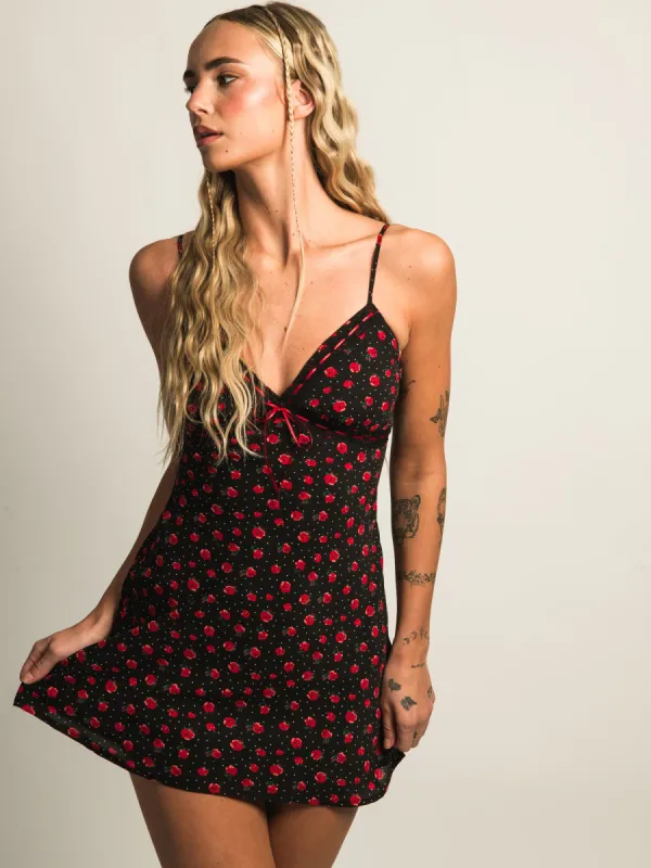 PRINCESS POLLY KARENA MINI FLORAL DRESS - BLACK sold by Boathouse