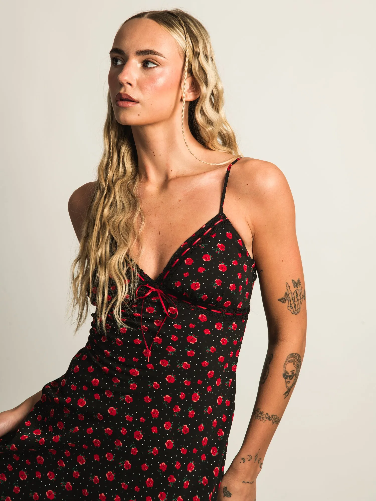 PRINCESS POLLY KARENA MINI FLORAL DRESS - BLACK sold by Boathouse product image thumbnail 3