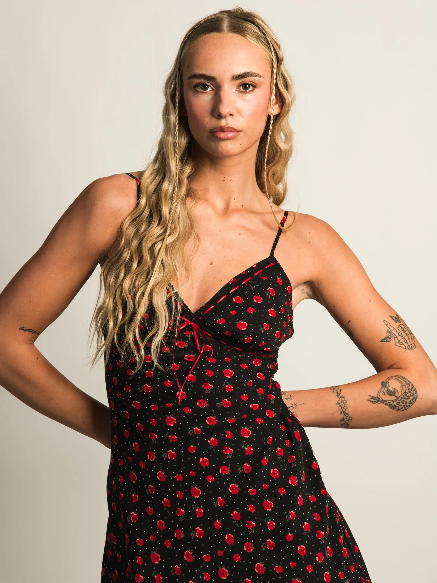 PRINCESS POLLY KARENA MINI FLORAL DRESS - BLACK sold by Boathouse product image thumbnail 4