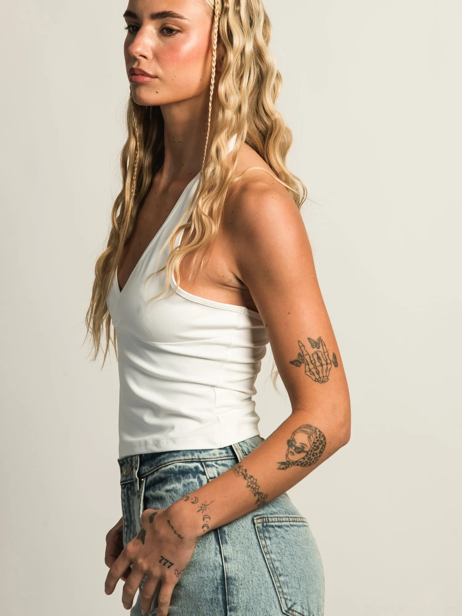 PRINCESS POLLY STAND BY HALTER TOP - WHITE sold by Boathouse product image thumbnail 3