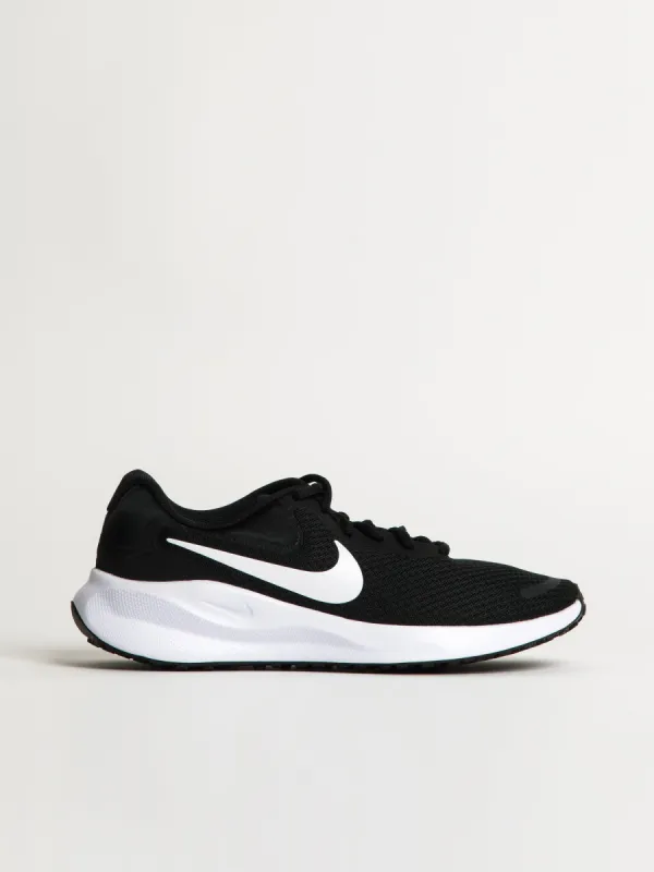 WOMENS NIKE REVOLUTION 7 RUNNING SHOE - BLACK/WHITE sold by Boathouse