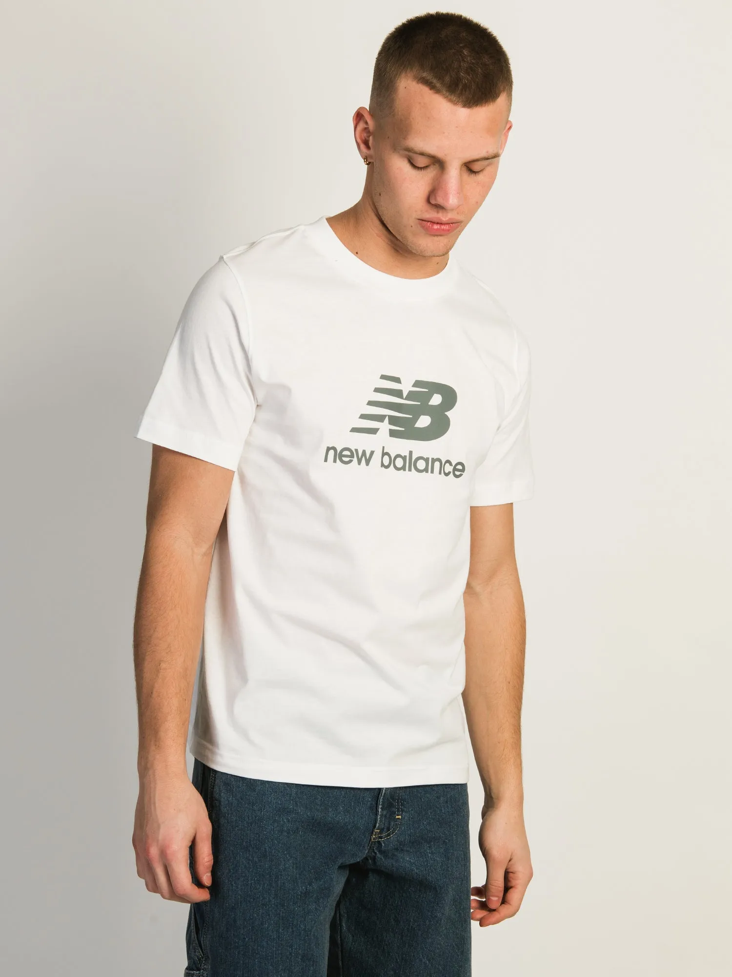 NEW BALANCE ESSENTIAL T-SHIRT - WHITE sold by Boathouse