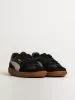 WOMENS PUMA PALERMO LEATHER SNEAKER - BLACK/FEATHER GRAY/GUM sold by Boathouse