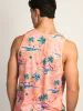 ISLAND HAZE ISLAND PALM ALL OVER PRINT TANK TOP - PEACH sold by Boathouse