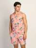 ISLAND HAZE ISLAND PALM ALL OVER PRINT TANK TOP - PEACH sold by Boathouse