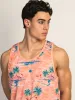 ISLAND HAZE ISLAND PALM ALL OVER PRINT TANK TOP - PEACH sold by Boathouse