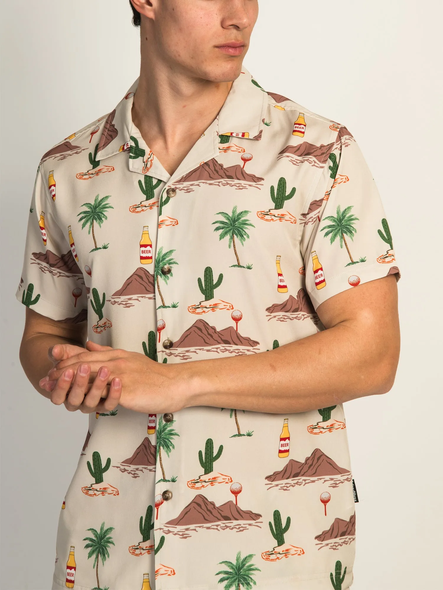 ISLAND HAZE SCOTTSDALE SHORT SLEEVE WOVEN SHIRT - TAUPE sold by Boathouse product image thumbnail 3