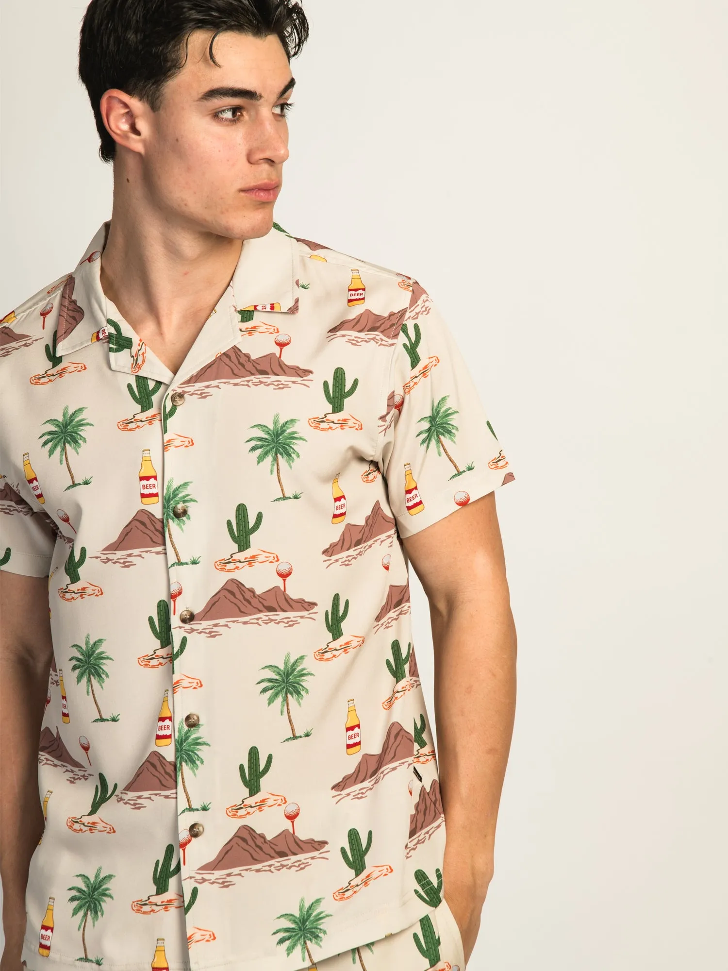 ISLAND HAZE SCOTTSDALE SHORT SLEEVE WOVEN SHIRT - TAUPE sold by Boathouse product image thumbnail 2
