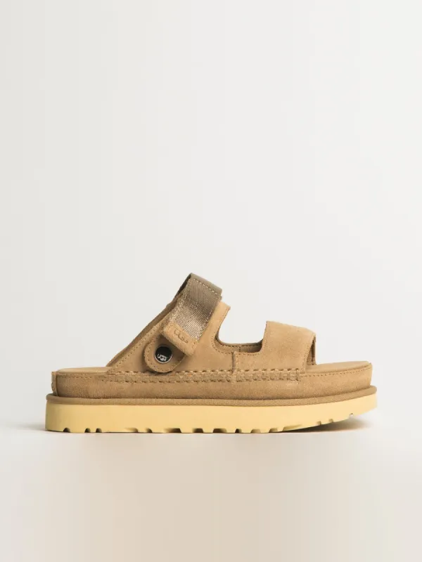 WOMENS UGG GOLDENSTAR ADJUSTABLE SLIDE - SAND sold by Boathouse