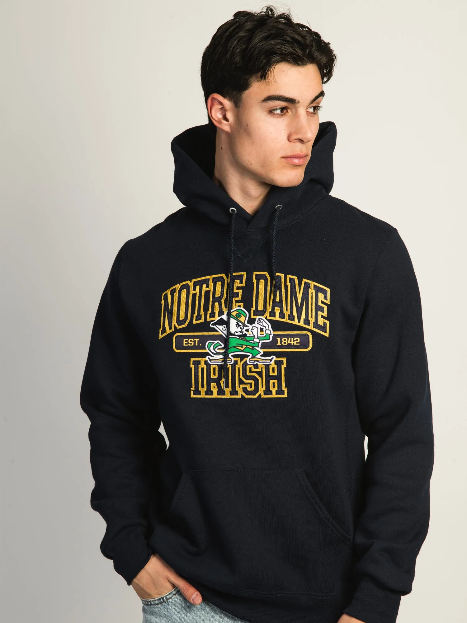 VARSITY NOTRE DAME PULLOVER HOODIE - NAVY sold by Boathouse