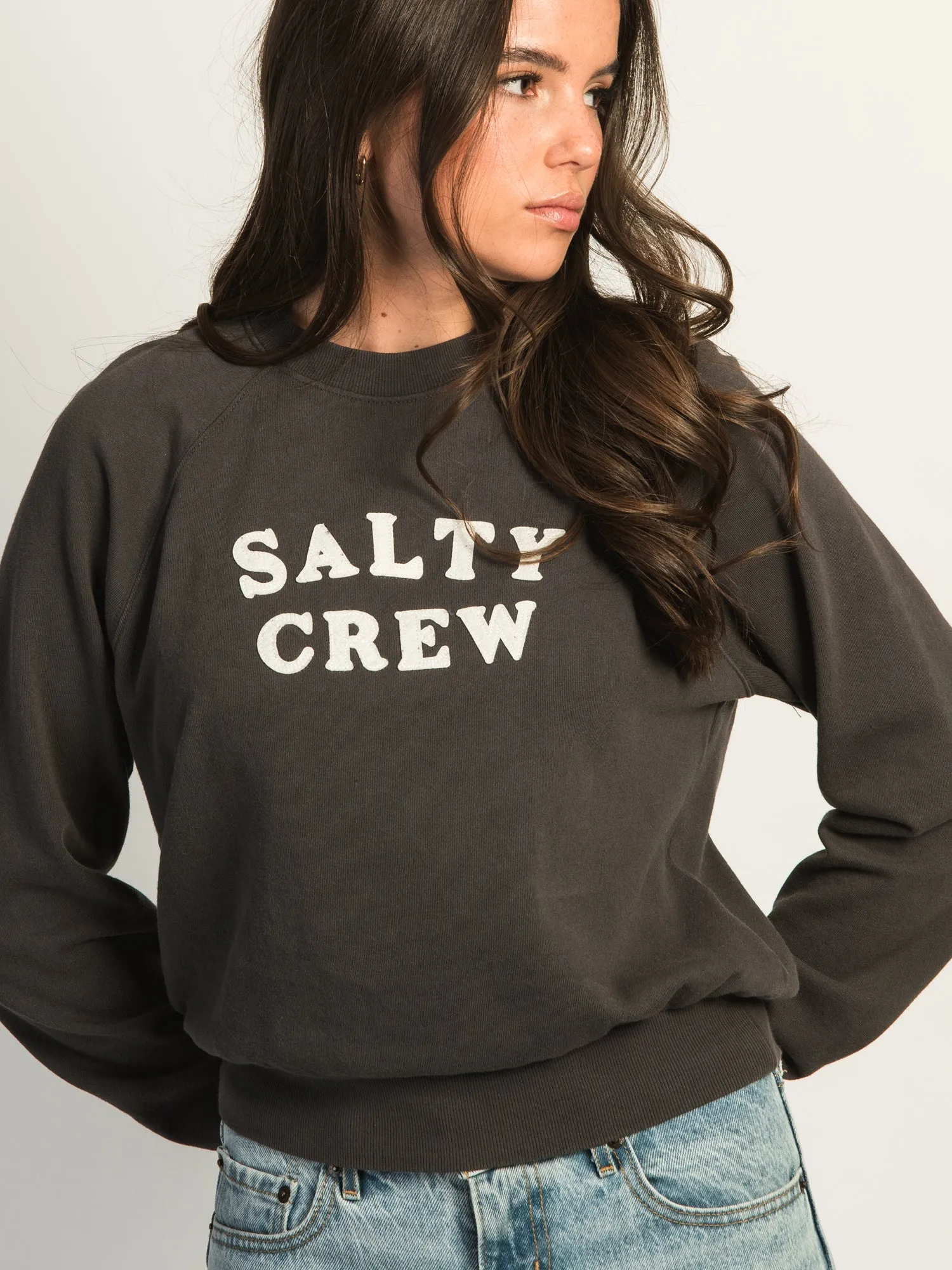 SALTY CREW FIRST MATE APPLIQUE CREWNECK sold by Boathouse product image thumbnail 2