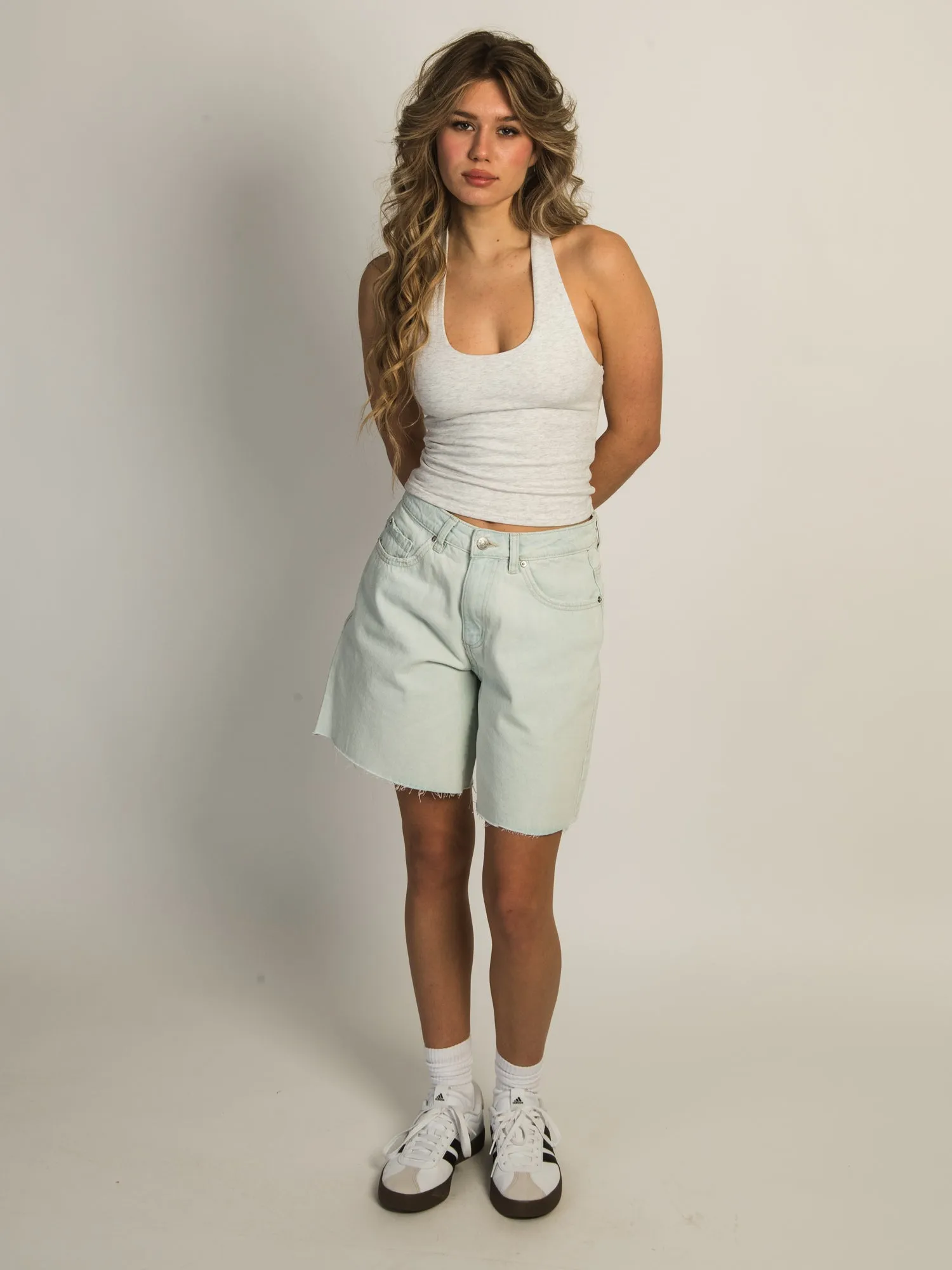 HARLOW DANI MELANGE HALTER TOP - CLOUD sold by Boathouse product image thumbnail 2
