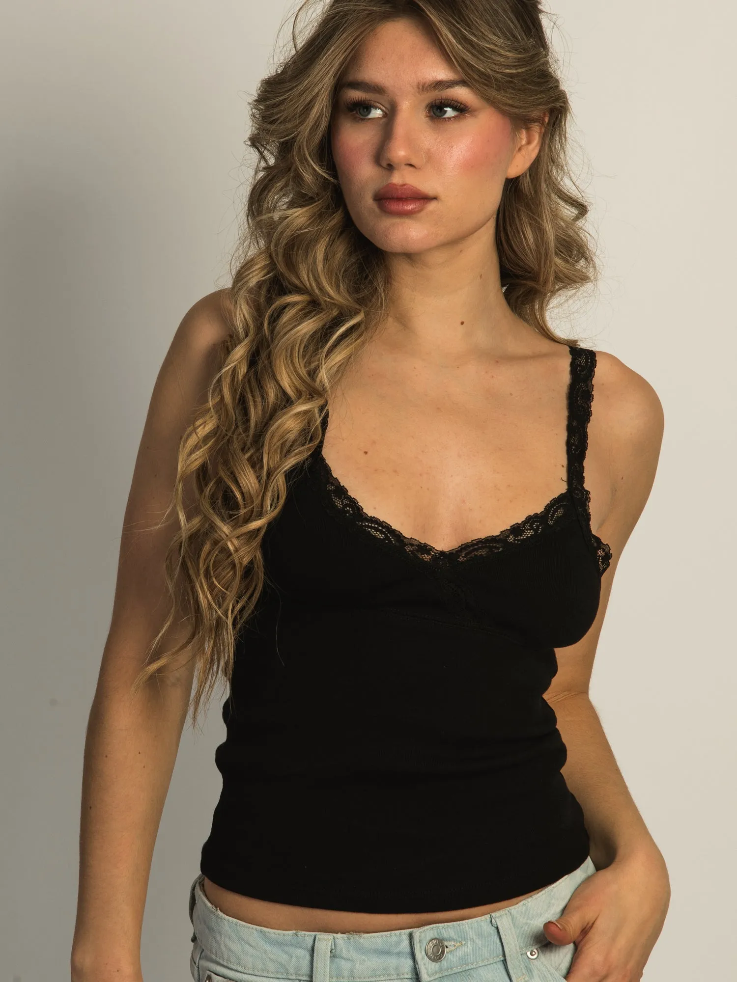 HARLOW LENI TANK - BLACK sold by Boathouse