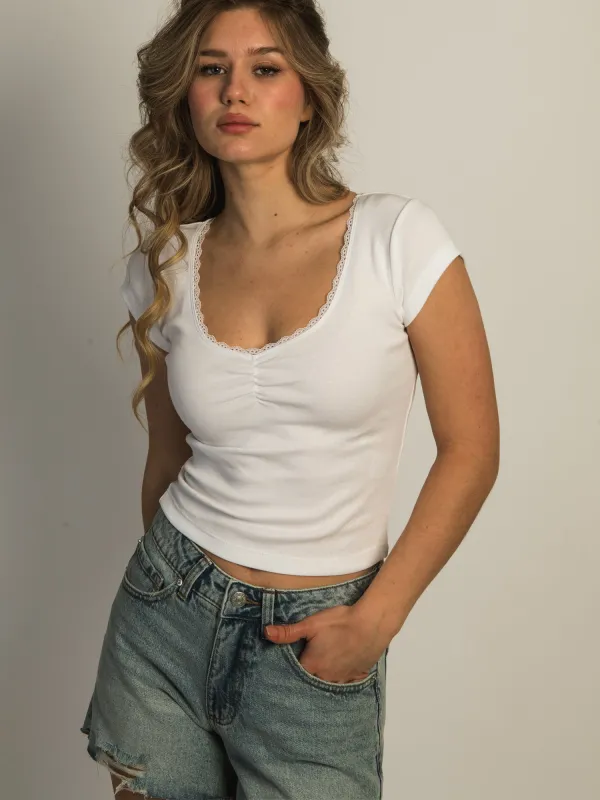 HARLOW EMMA TEE - WHITE sold by Boathouse