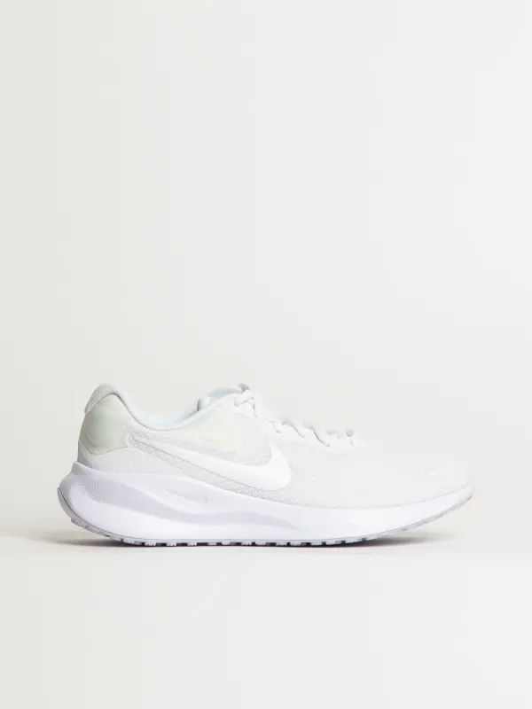 WOMENS NIKE REVOLUTION 7 RUNNING SHOE - WHITE sold by Boathouse