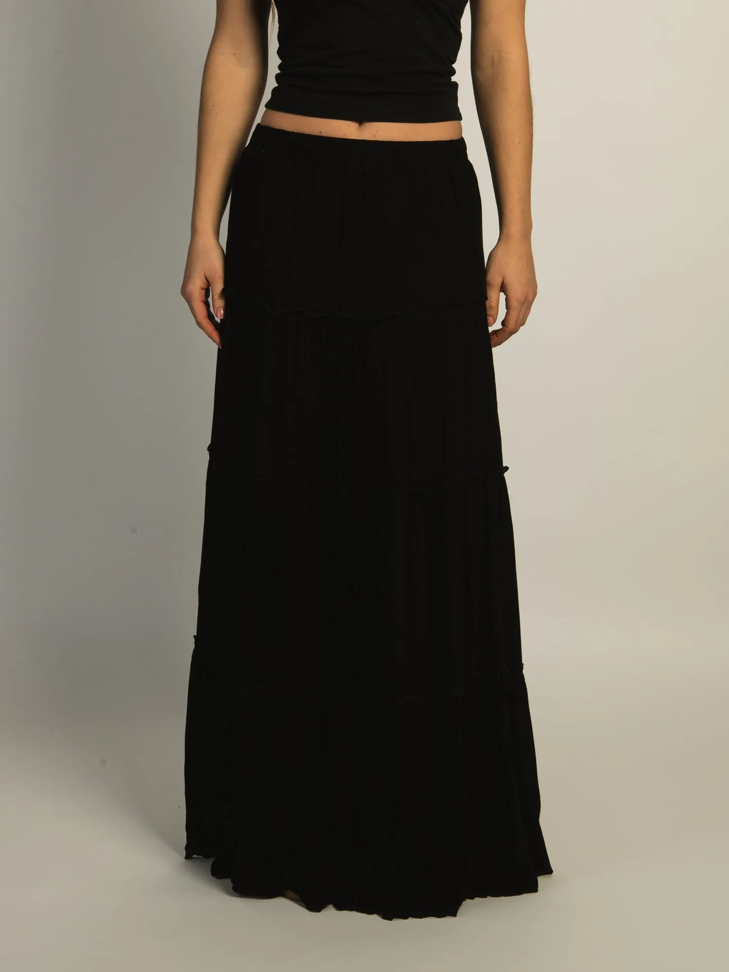HARLOW TIERED SKIRT - BLACK sold by Boathouse