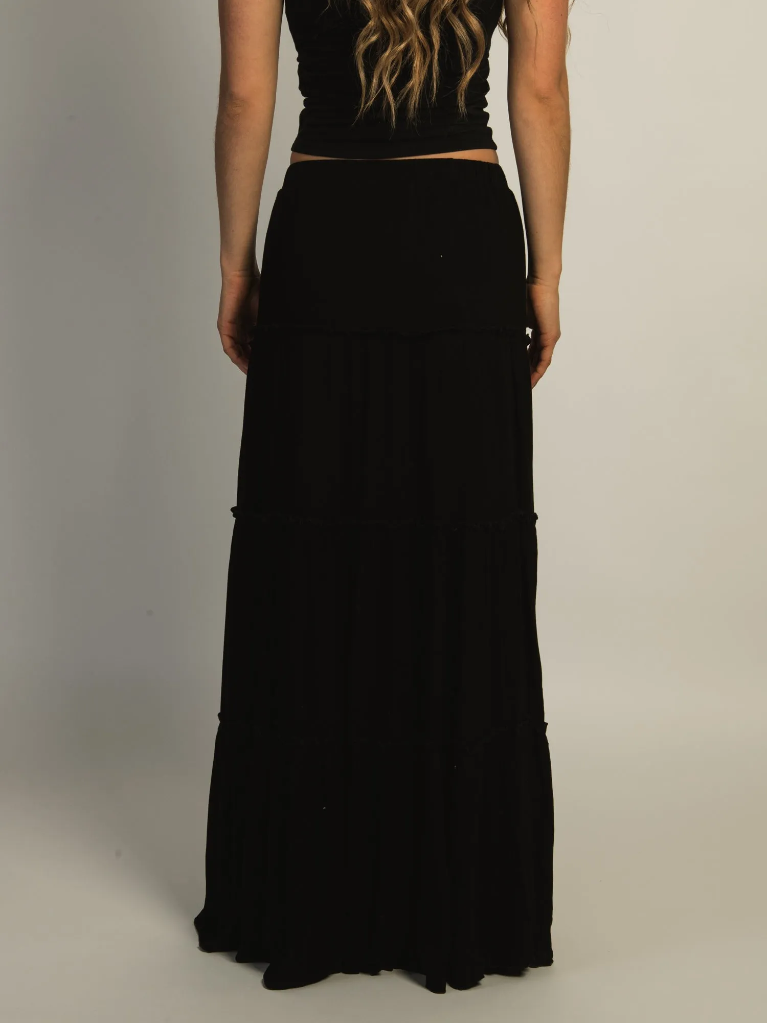 HARLOW TIERED SKIRT - BLACK sold by Boathouse product image thumbnail 4