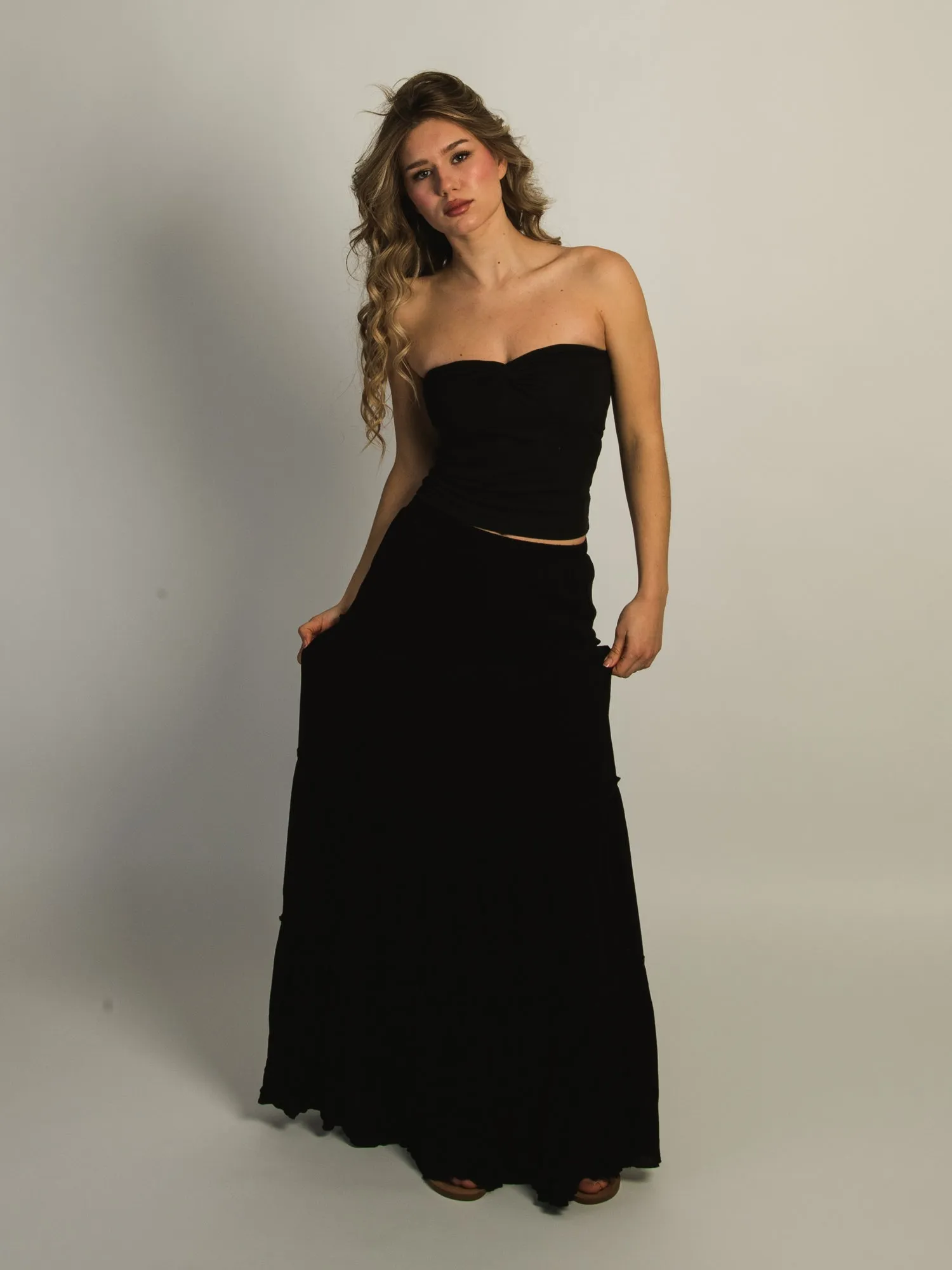 HARLOW TIERED SKIRT - BLACK sold by Boathouse product image thumbnail 2