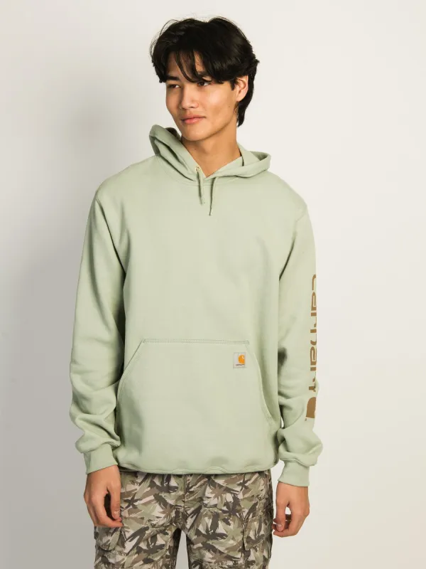 CARHARTT LOGO SLEEVE GRAPHIC PULL OVER HOODIE - SAGE sold by Boathouse