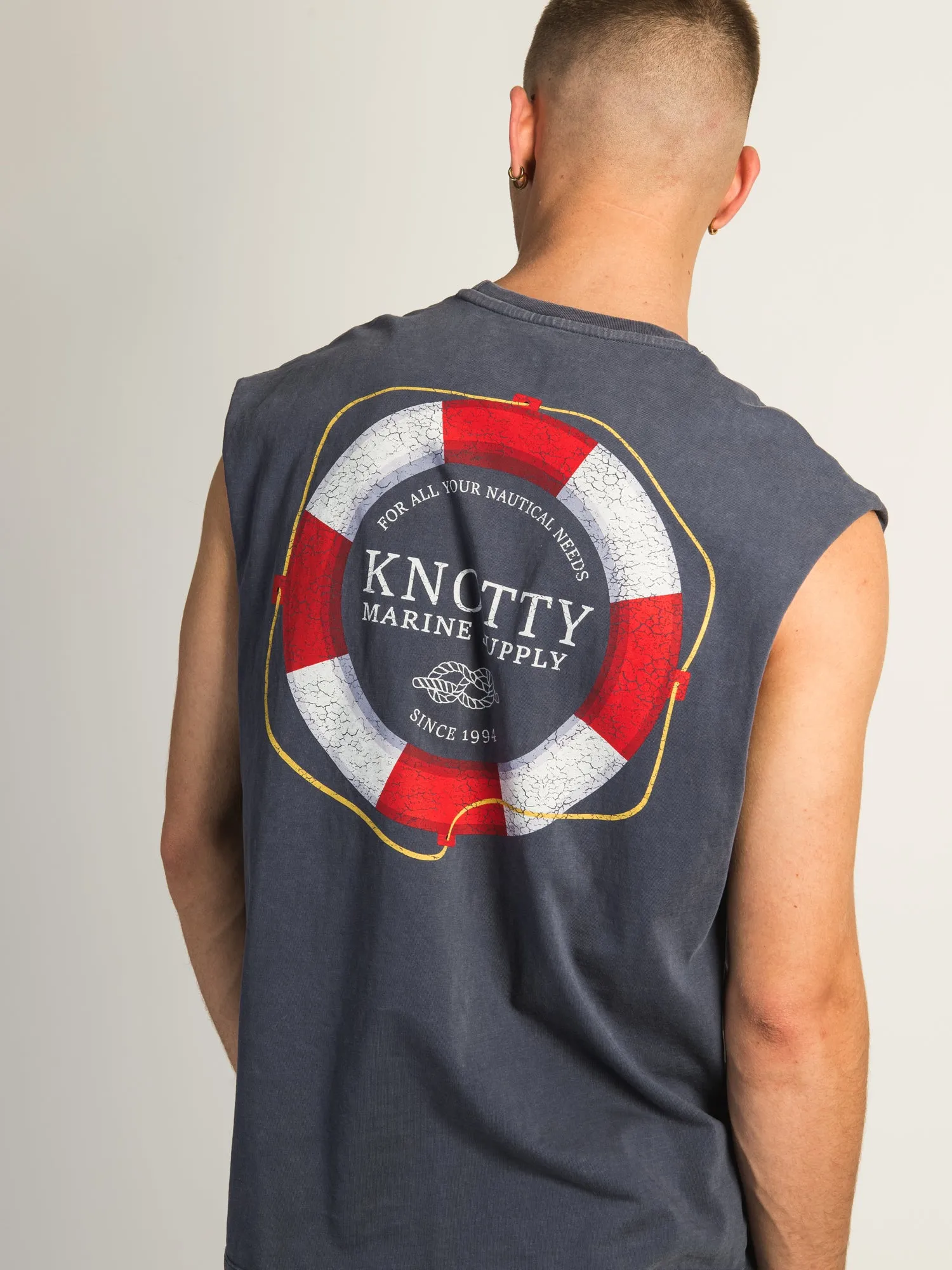 KOLBY GRAPHIC MUSCLE TANK TOP - BLUE sold by Boathouse