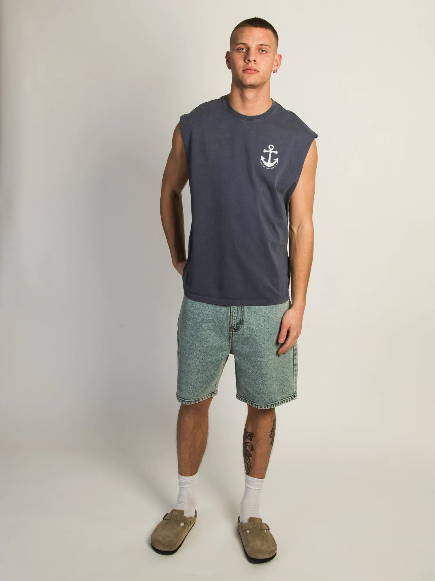 KOLBY GRAPHIC MUSCLE TANK TOP - BLUE sold by Boathouse product image thumbnail 3