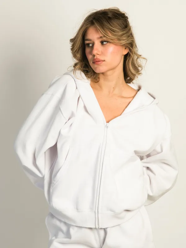 HARLOW CLOUD ZIP UP HOODIE - WHITE sold by Boathouse