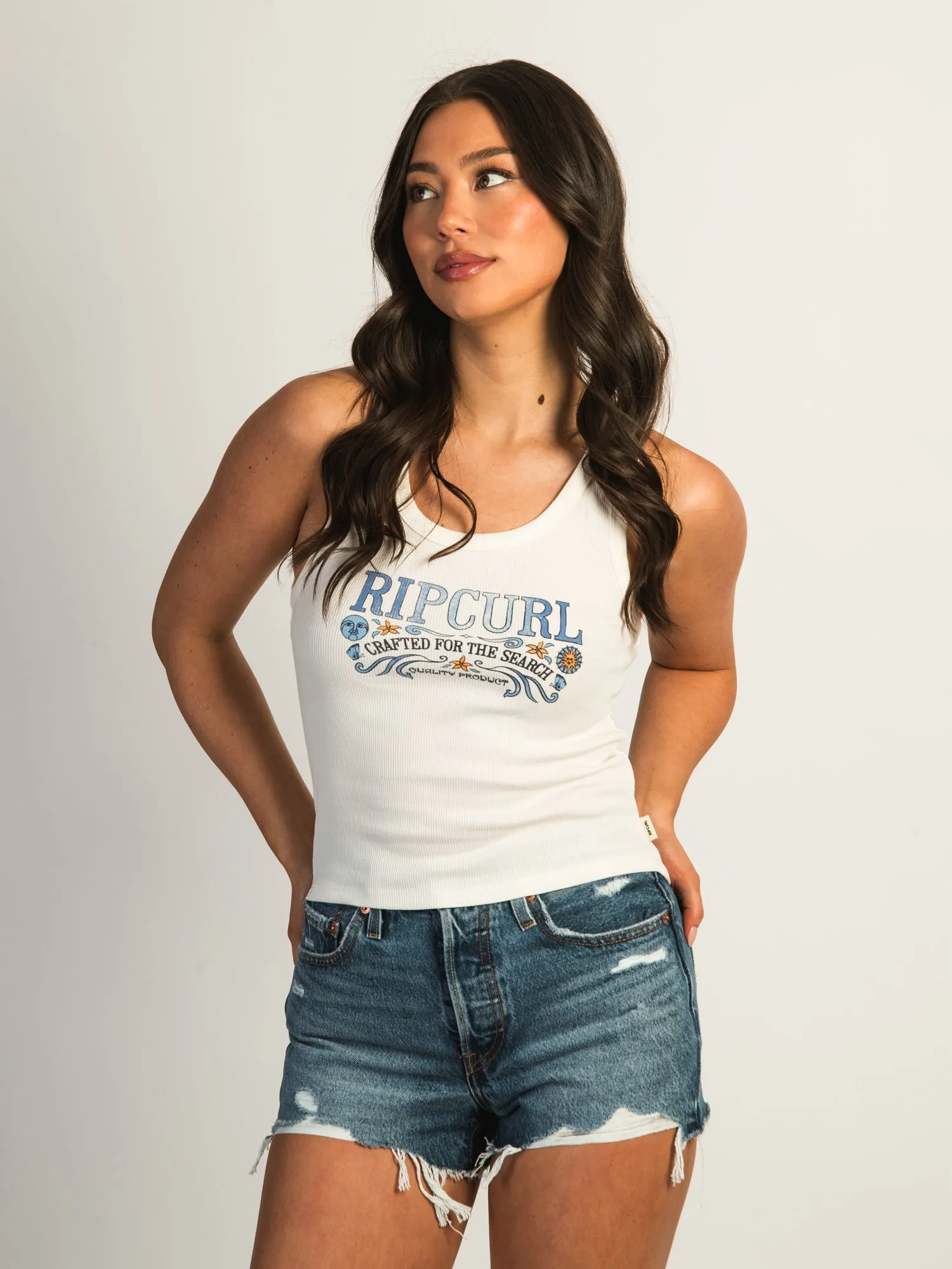 RIP CURL LUNA RIBBED TANK TOP sold by Boathouse