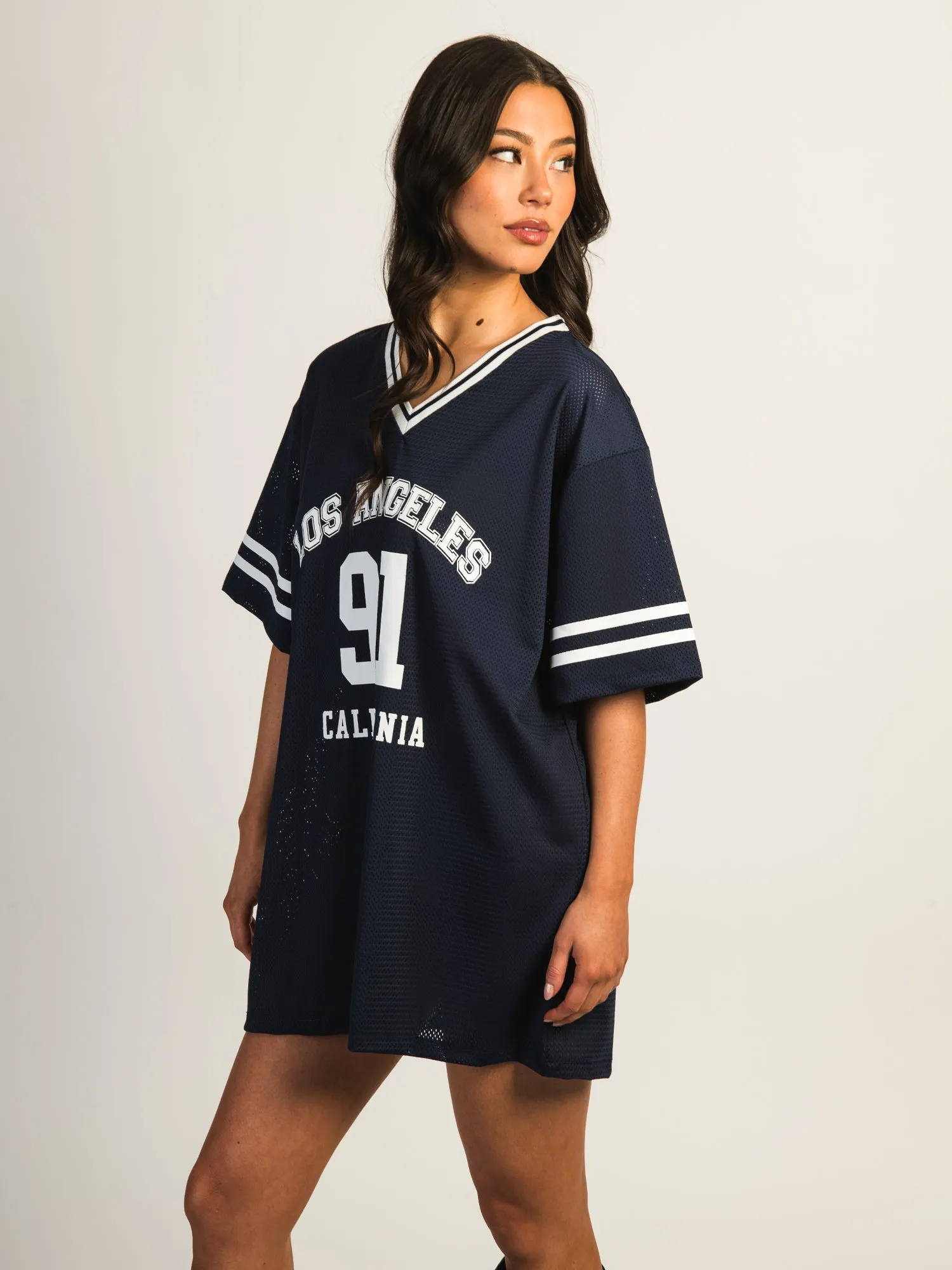 PRINCESS POLLY MICHAIL JERSEY MINI DRESS - NAVY sold by Boathouse product image thumbnail 4