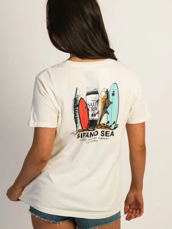 SALTY CREW SIP AND SEA BOYFRIEND T-SHIRT sold by Boathouse