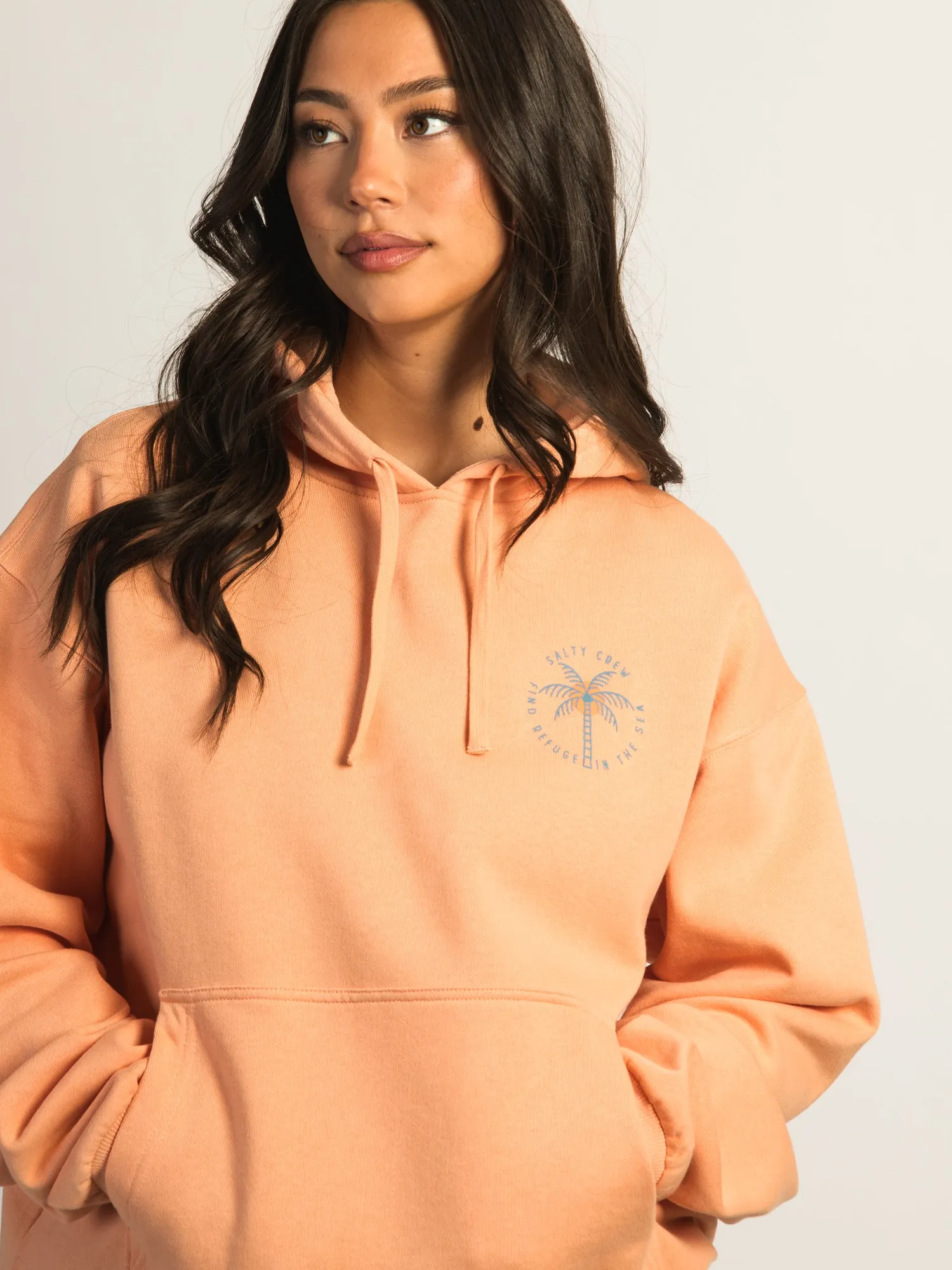 SALTY CREW QUEEN PALM PULL OVER HOODIE sold by Boathouse product image thumbnail 3