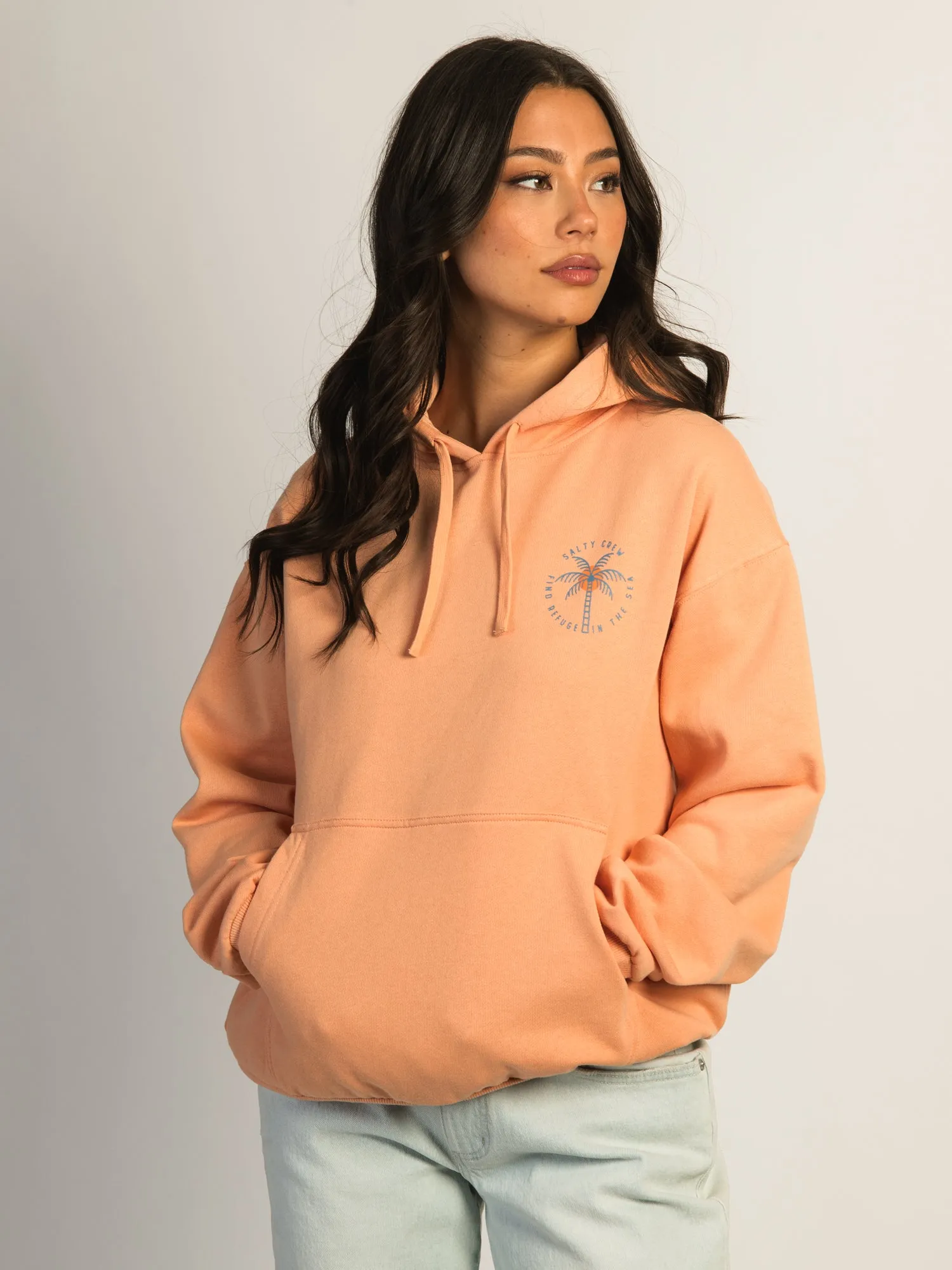 SALTY CREW QUEEN PALM PULL OVER HOODIE sold by Boathouse product image thumbnail 2