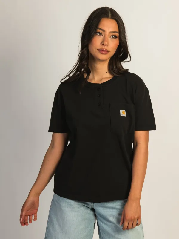 CARHARTT HENLEY T-SHIRT - BLACK made by Carhartt