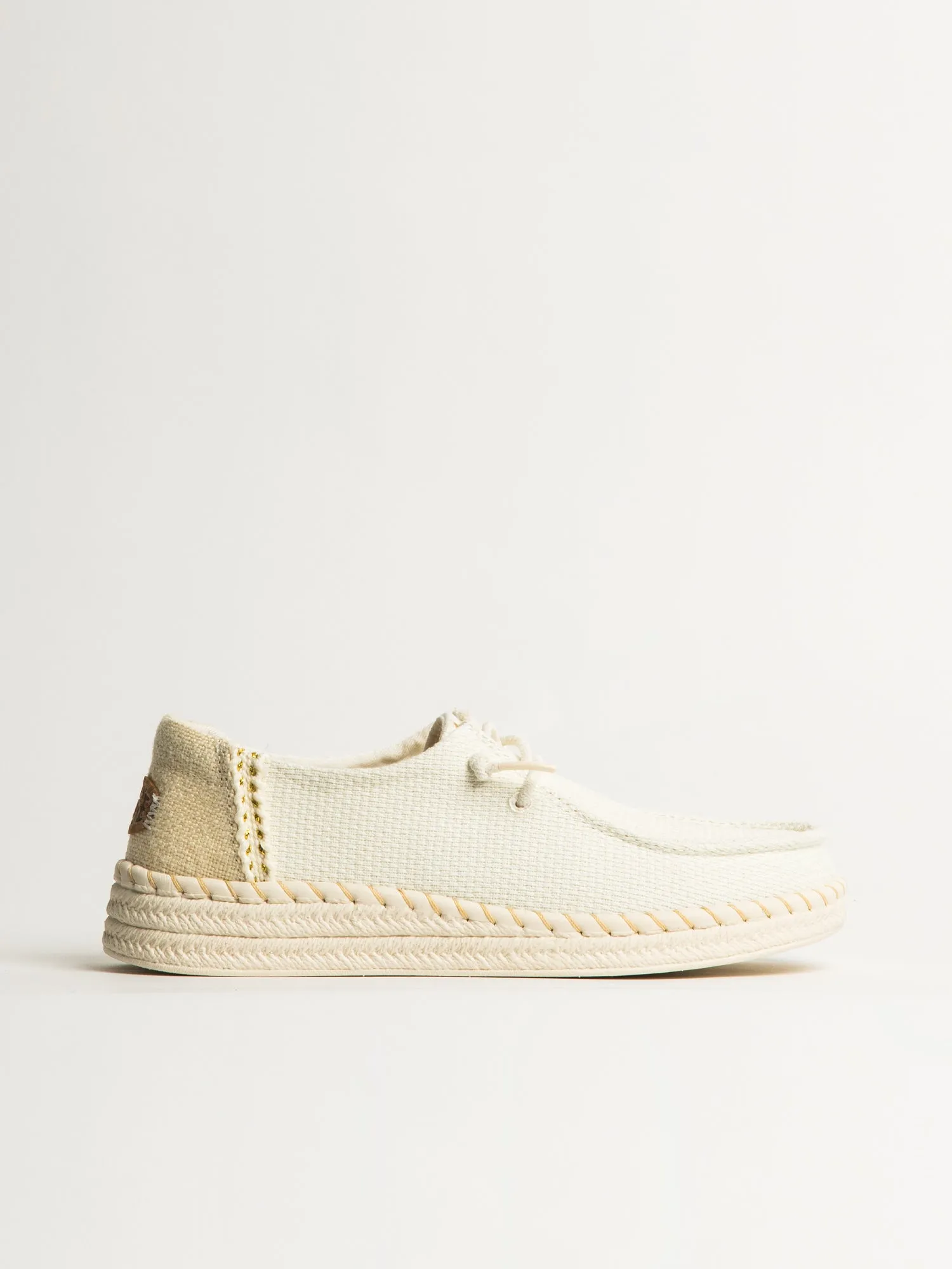 WOMENS HEY DUDE WENDY WOVEN ESPADRILLE - BLANC sold by Boathouse