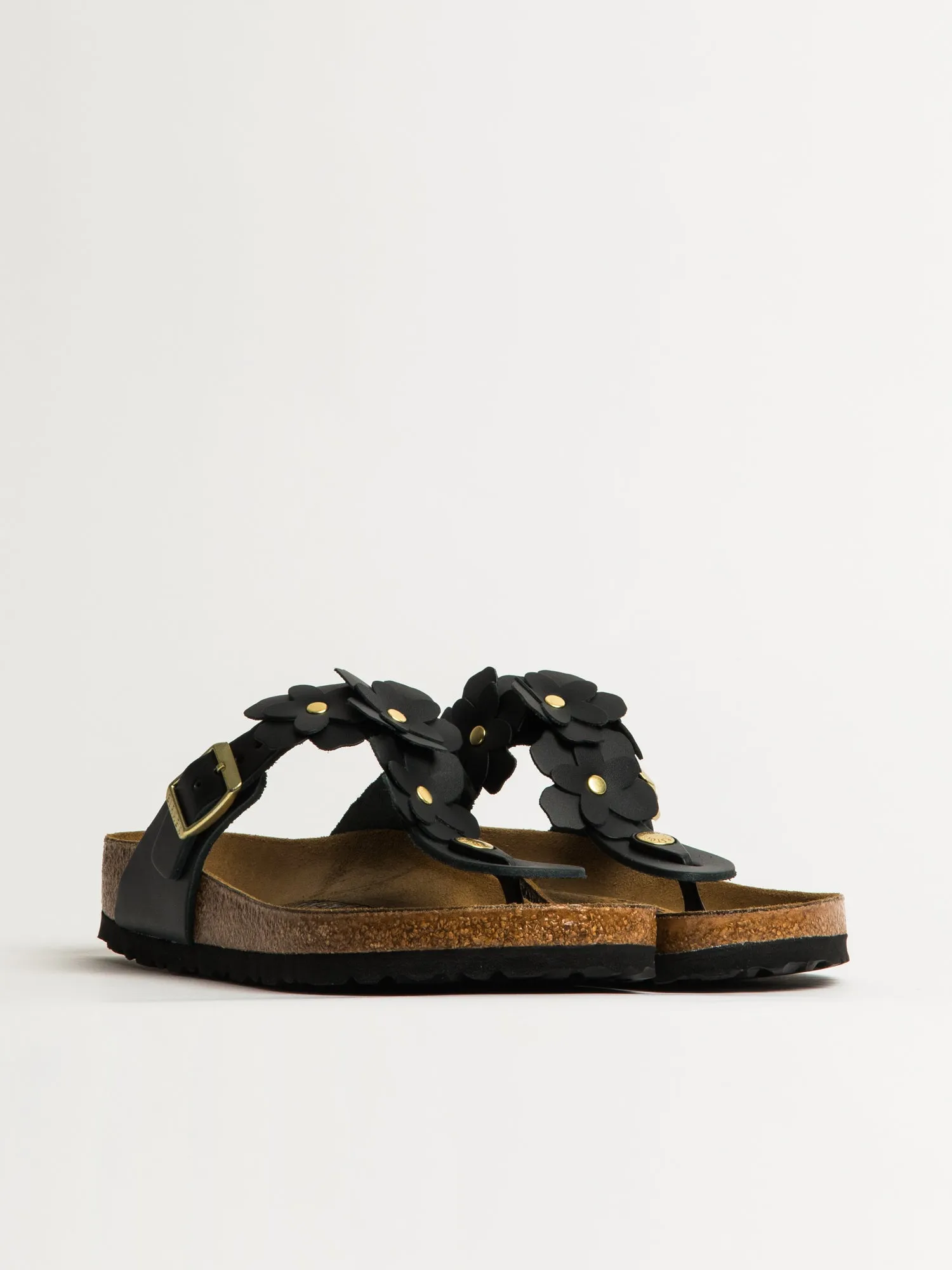 WOMENS BIRKENSTOCK GIZEH FLOWER LEATHER SANDALS - REGULAR - BLACK sold by Boathouse product image thumbnail 2
