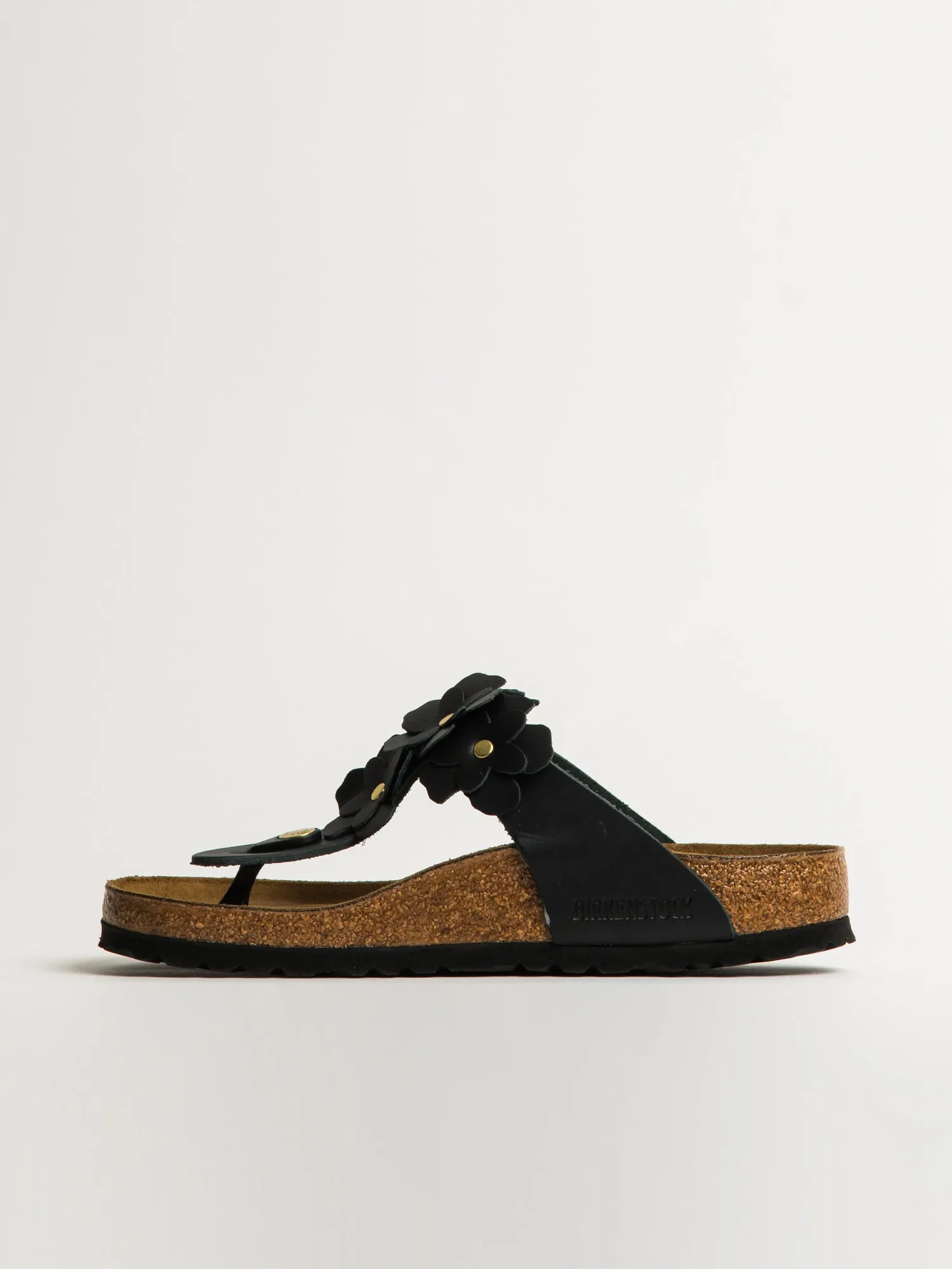 WOMENS BIRKENSTOCK GIZEH FLOWER LEATHER SANDALS - REGULAR - BLACK sold by Boathouse product image thumbnail 3