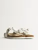 WOMENS BIRKENSTOCK GIZEH FLOWER LEATHER SANDALS - REGULAR - WHITE sold by Boathouse