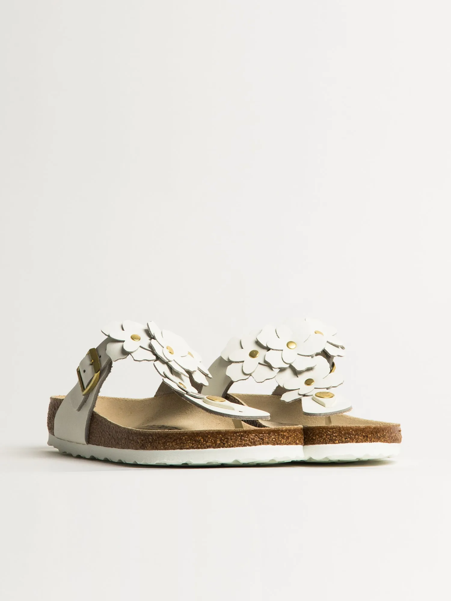 WOMENS BIRKENSTOCK GIZEH FLOWER LEATHER SANDALS - REGULAR - WHITE sold by Boathouse product image thumbnail 2