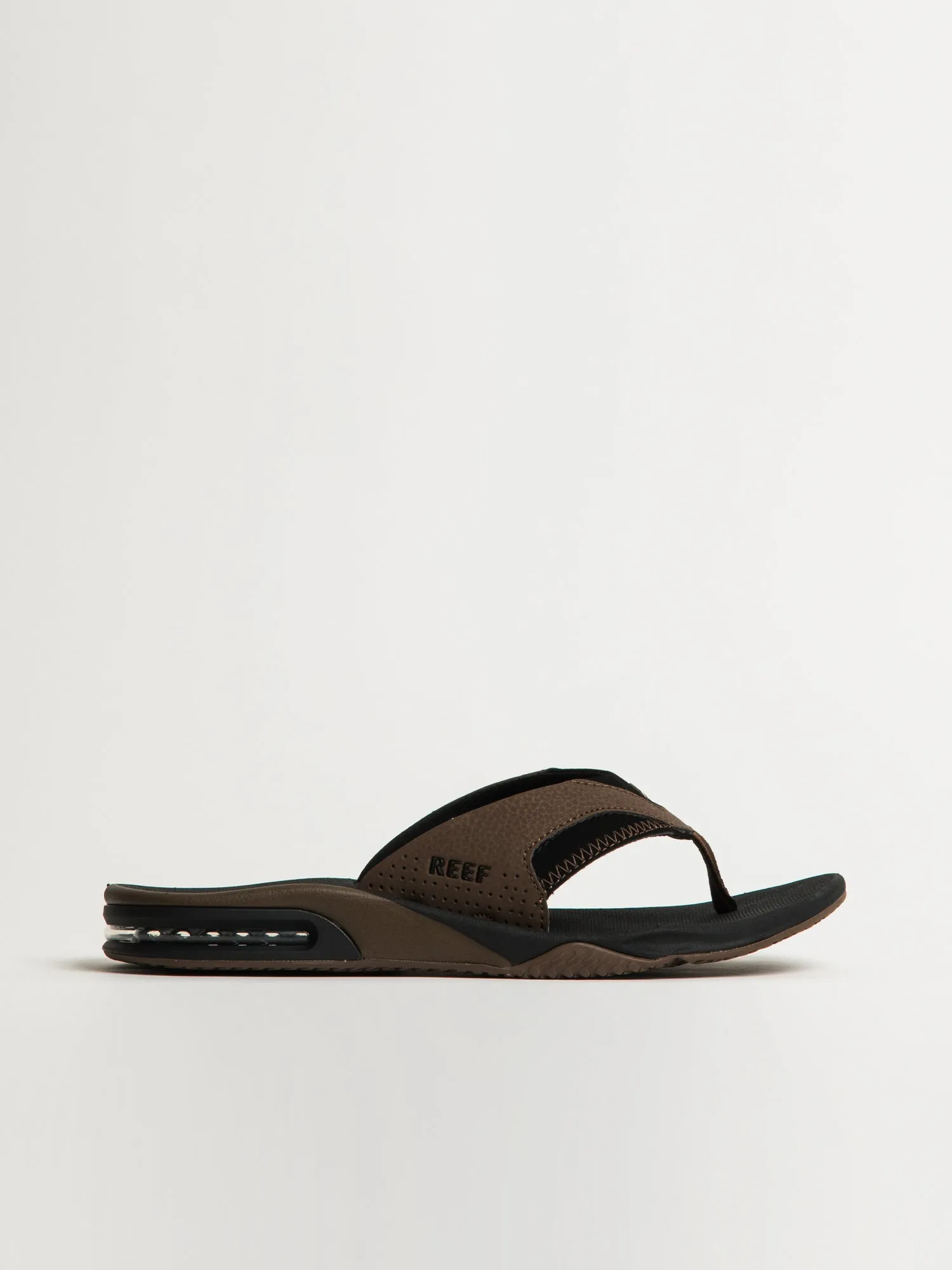 MENS REEF FANNING SLIDES - BLACK/TAN sold by Boathouse
