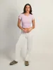 HARLOW RIBBED SEAMLESS TEE - PURPLE sold by Boathouse